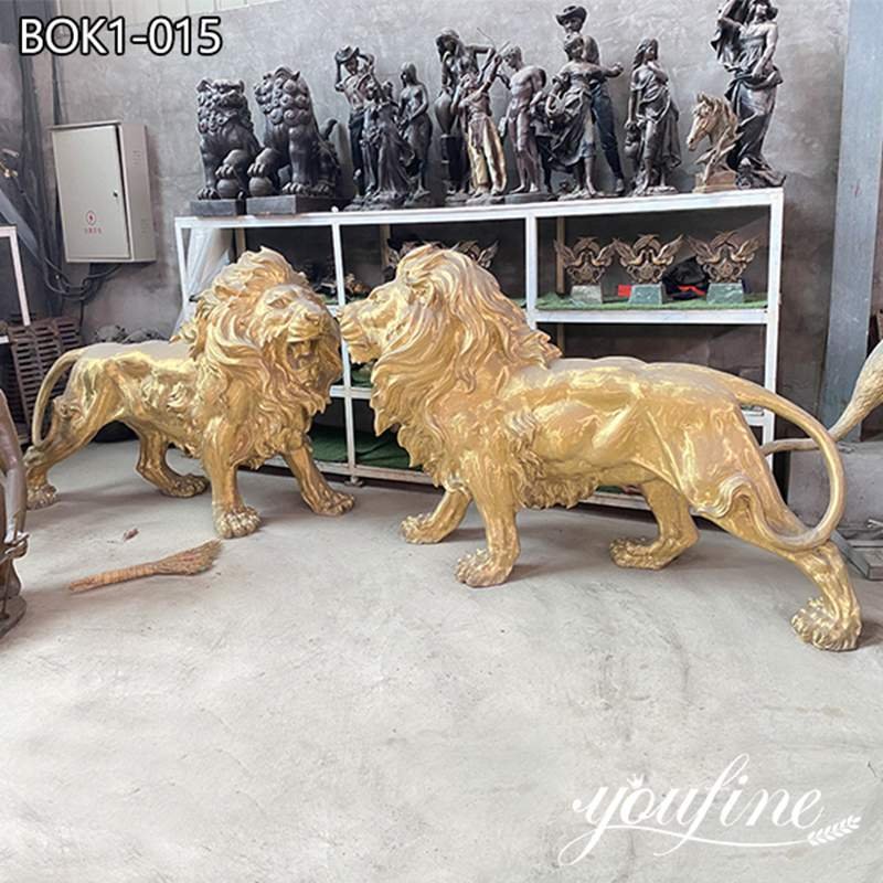 bronze lion statue (2)