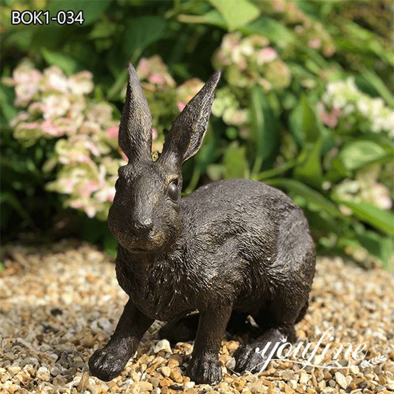 Life Size Bronze Rabbit Statue Prime Quality Garden Decor Wholesaler BOK1-034 (1)