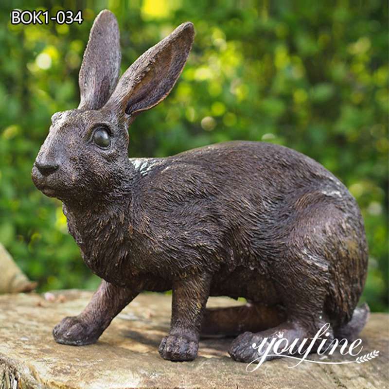 Life Size Bronze Rabbit Statue Prime Quality Garden Decor Wholesaler BOK1-034 (2)