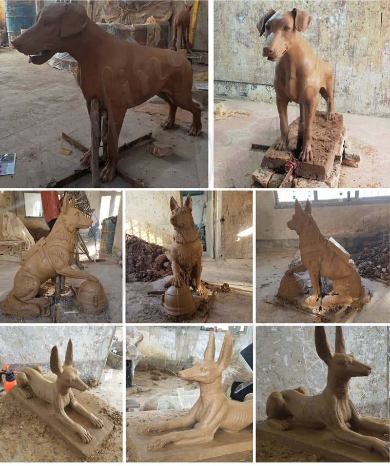 bronze dog statue-YouFine Sculpture (2)