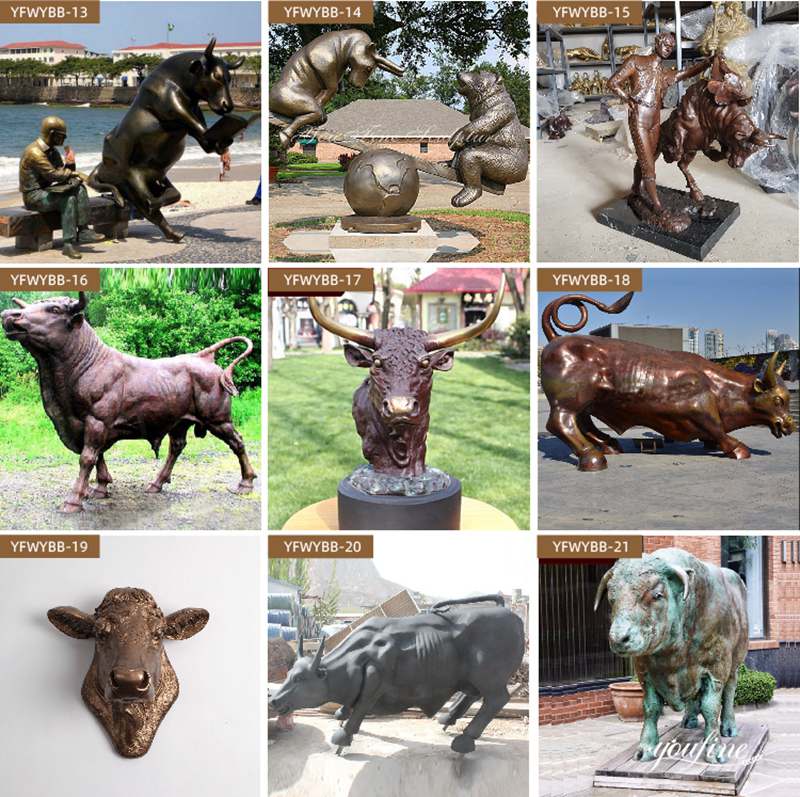 bronze bull statue-YouFine Sculpture