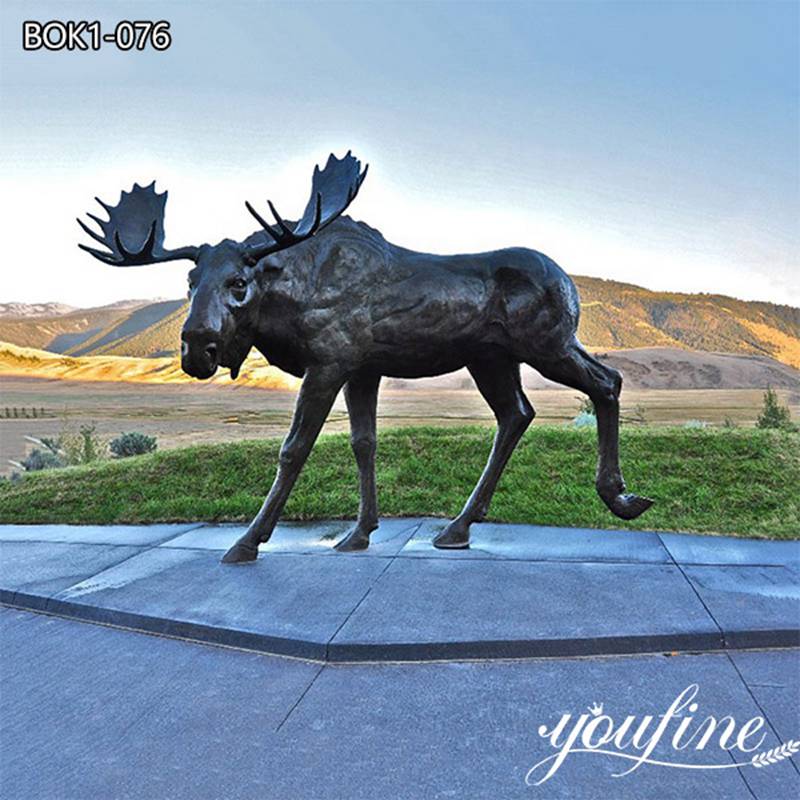 bronze moose sculpture-YouFine Sculpture