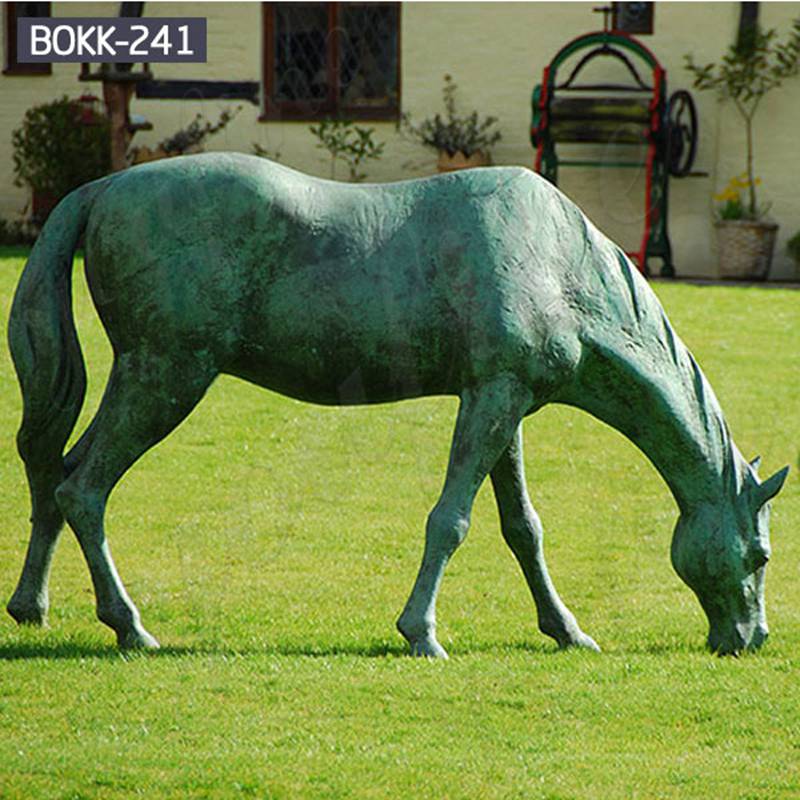 Antique Bronze Horse Statue Patina Art Design for Sale BOKK-241
