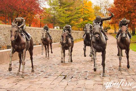 Famous Large Bronze Horse Racing Sculptures for Decoration BOK1-030