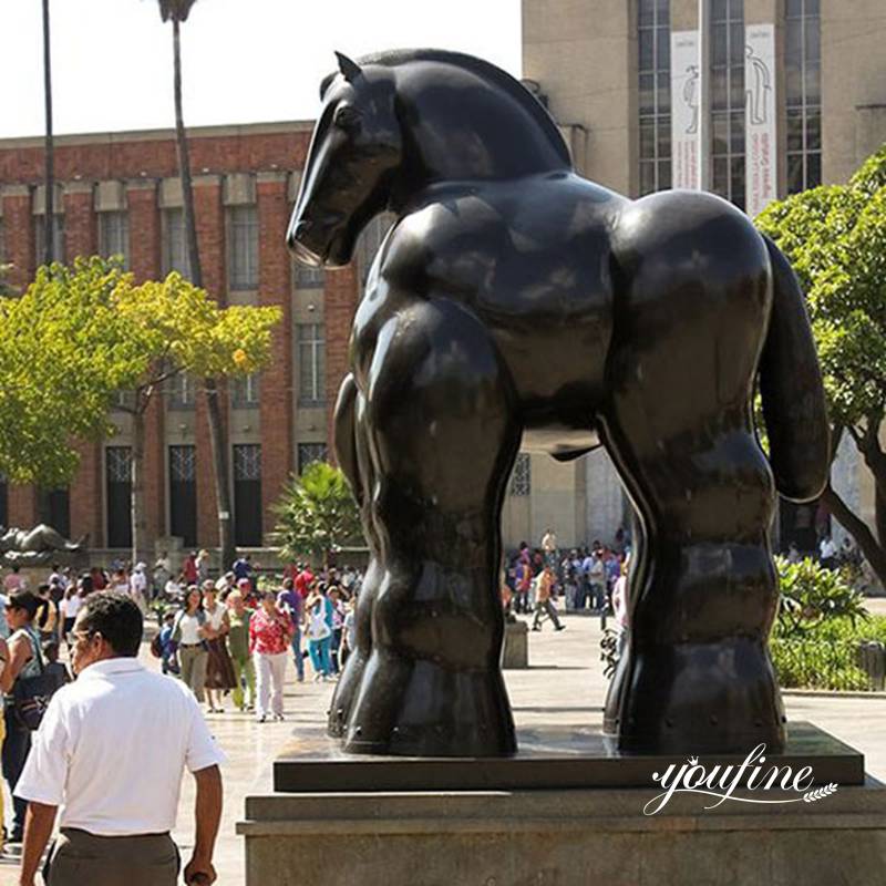 Fernando Botero Horse Sculpture Modern Bronze Decor Manufacturer BOKK-499
