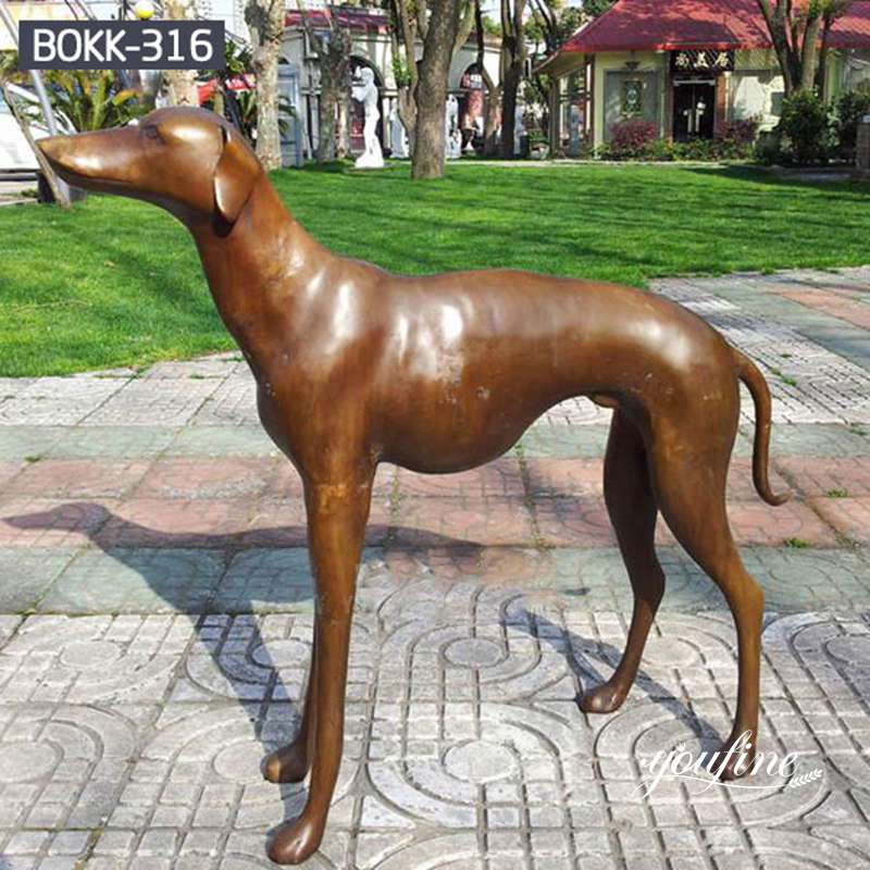 bronze greyhound sculpture - YouFine Sculpture