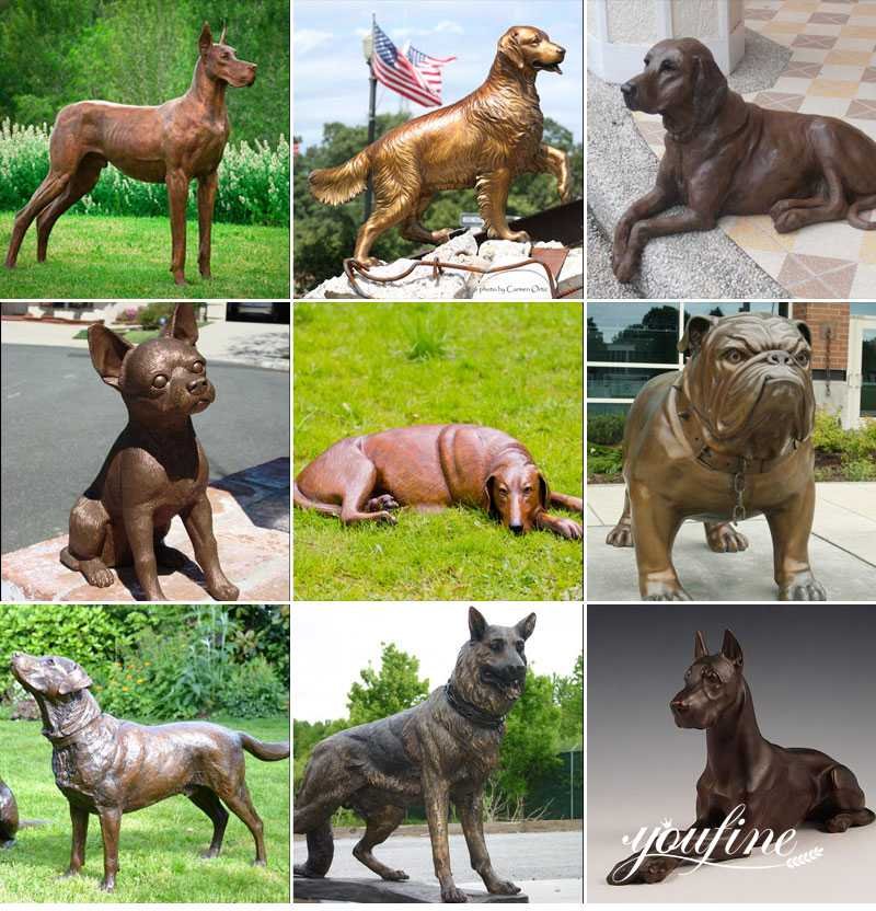 Bronze dog statue - YouFine Sculpture