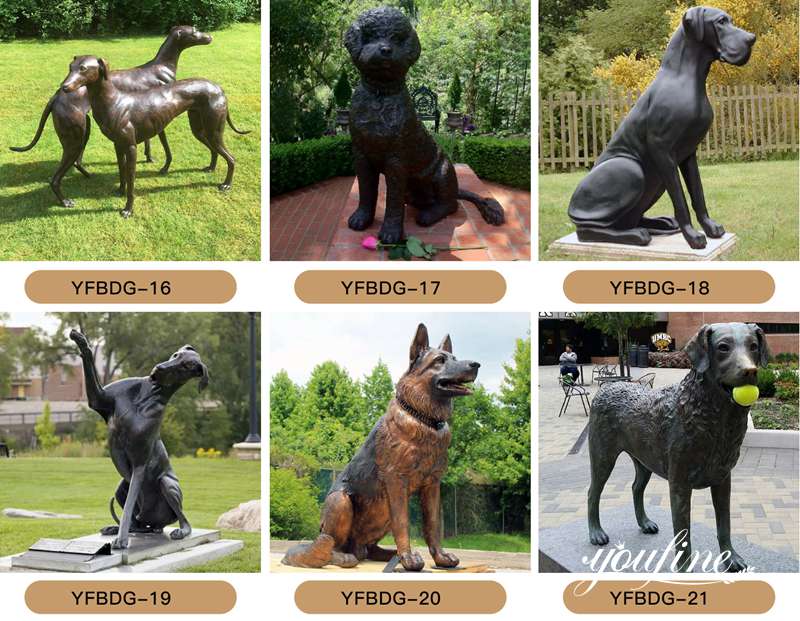large bronze dog statue - YouFine SculptureC (1)