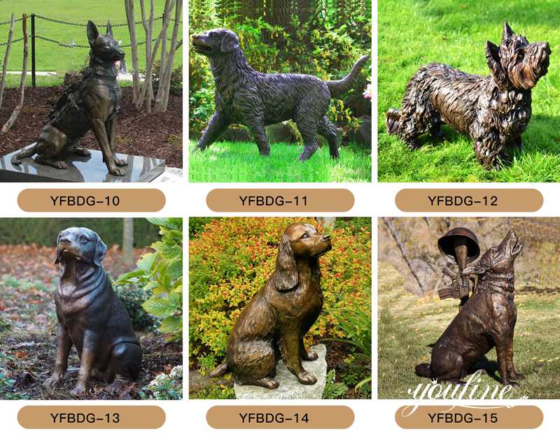 large bronze dog statue - YouFine SculptureC (2)