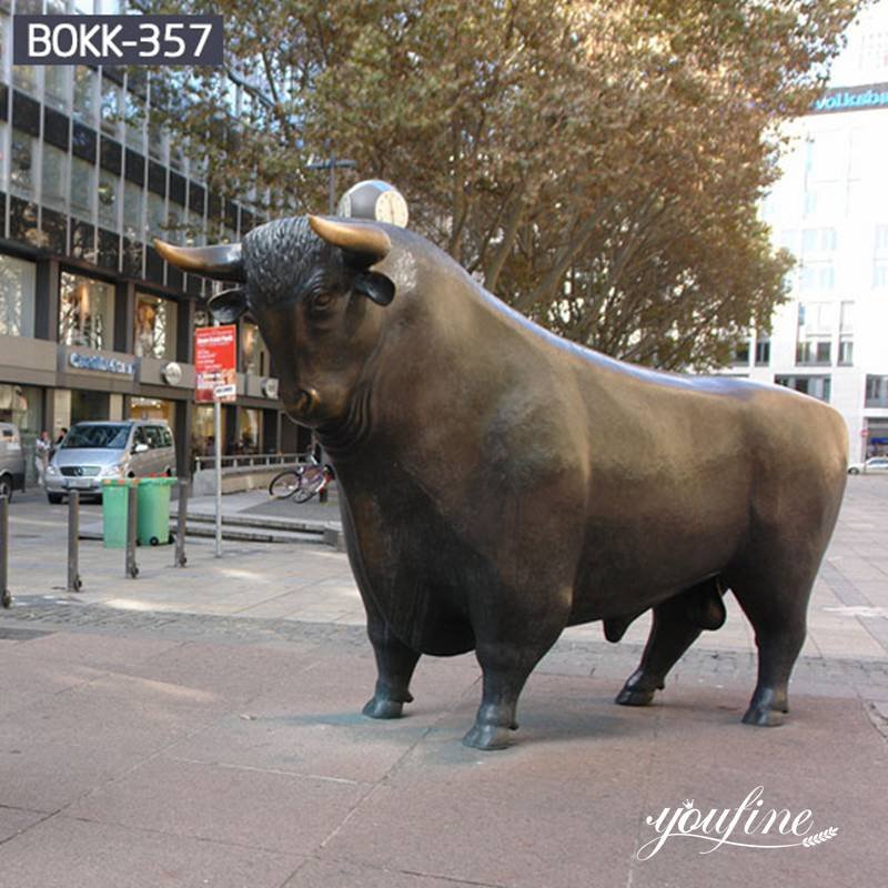 Outdoor Bronze Large Bull Statue for Sale BOKK-357