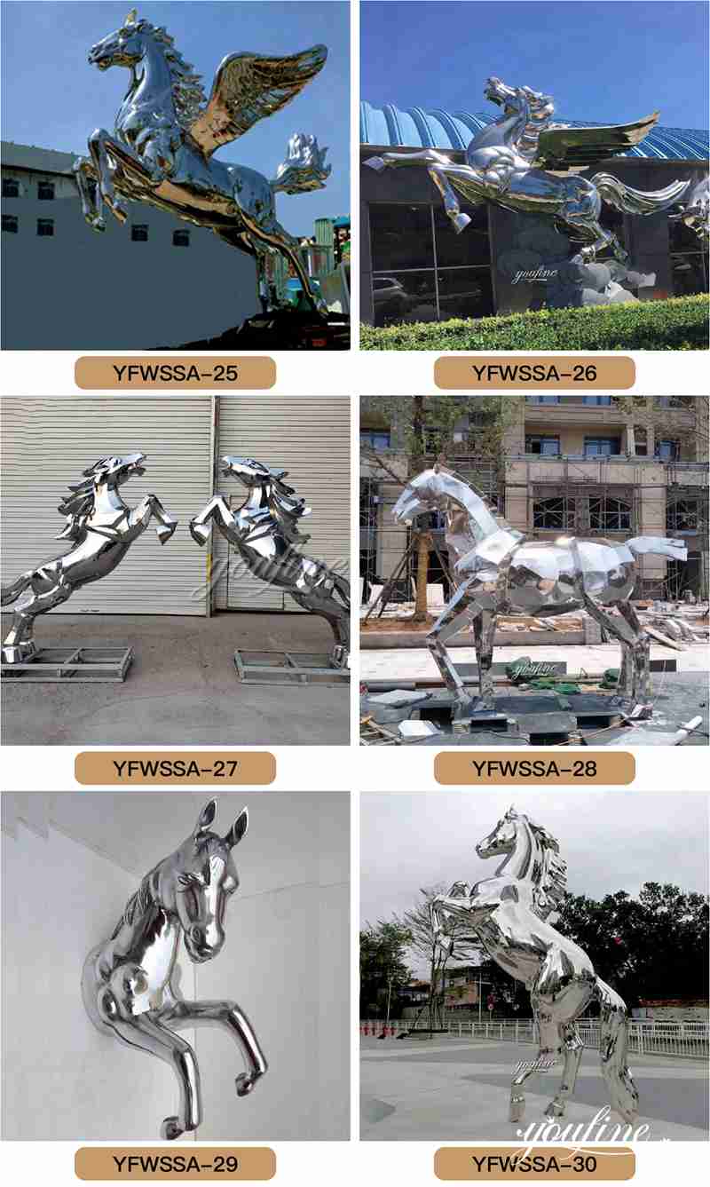 Outdoor Metal Horse Sculpture-YouFine Sculpture