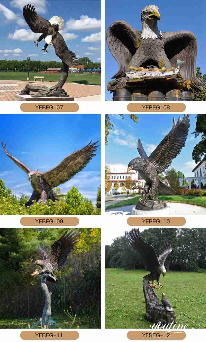 bronze eagle sculpture - YouFine Sculpture