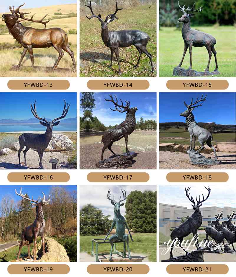 Bronze Elk Statue -YouFine Sculpture