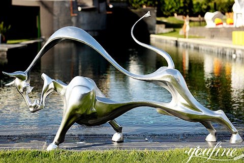 Unique Design Metal Bull Sculpture Modern Decor for Sale CSS-580