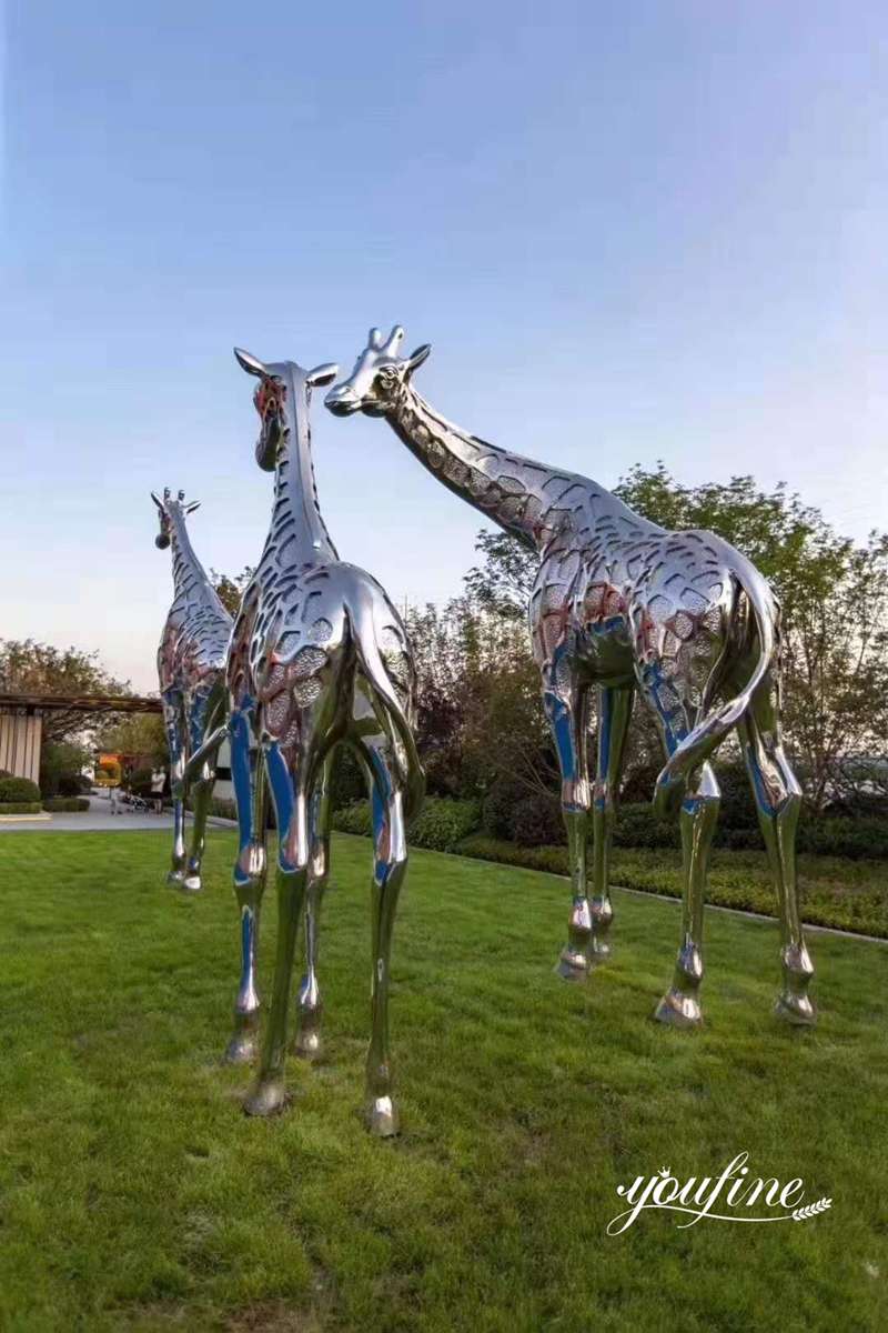 metal giraffe sculpture -YouFine Sculpture