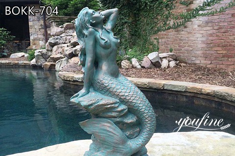 Beautiful Bronze Mermaid Statue Outdoor Decor for Sale BOKK-704