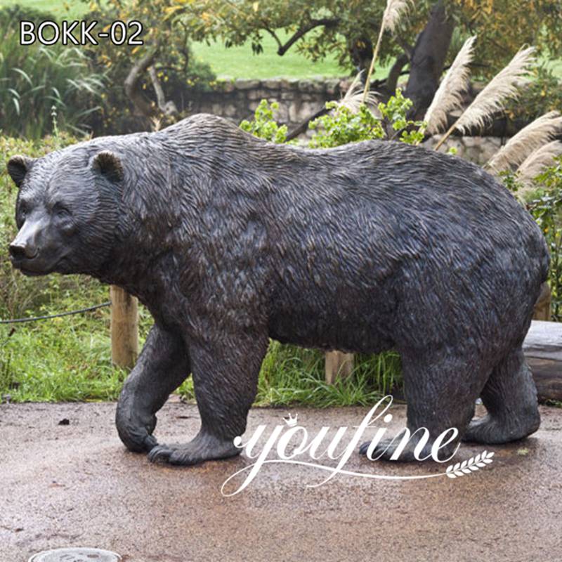 Large Bronze Bear Statue Outdoor Decor for Sale BOKK-02