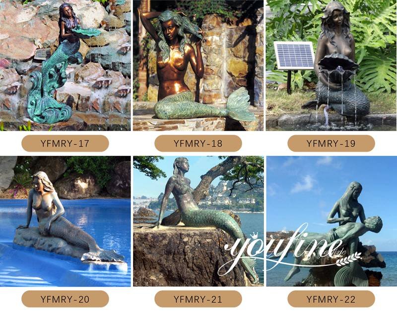 mermaid statue decor -YouFine Sculpture