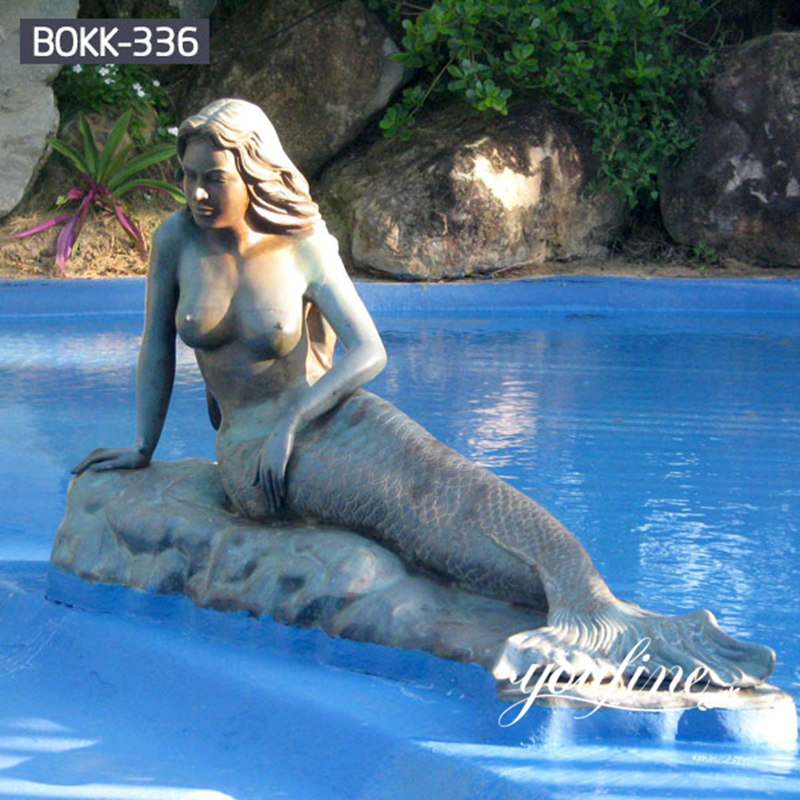 Antique Bronze Mermaid Sculpture Outdoor Decor Supplier BOKK 336