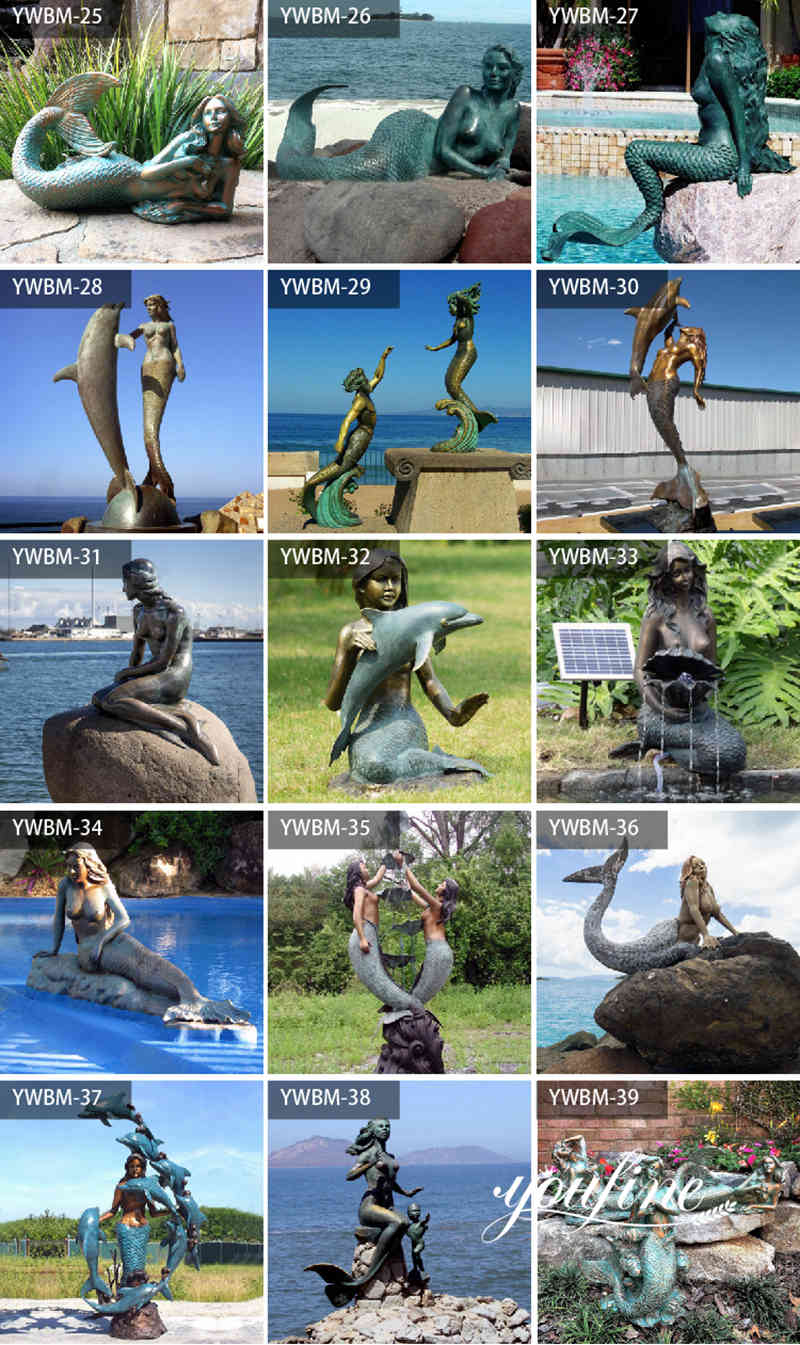 Bronze Mermaid Sculpture -YouFine Sculpture