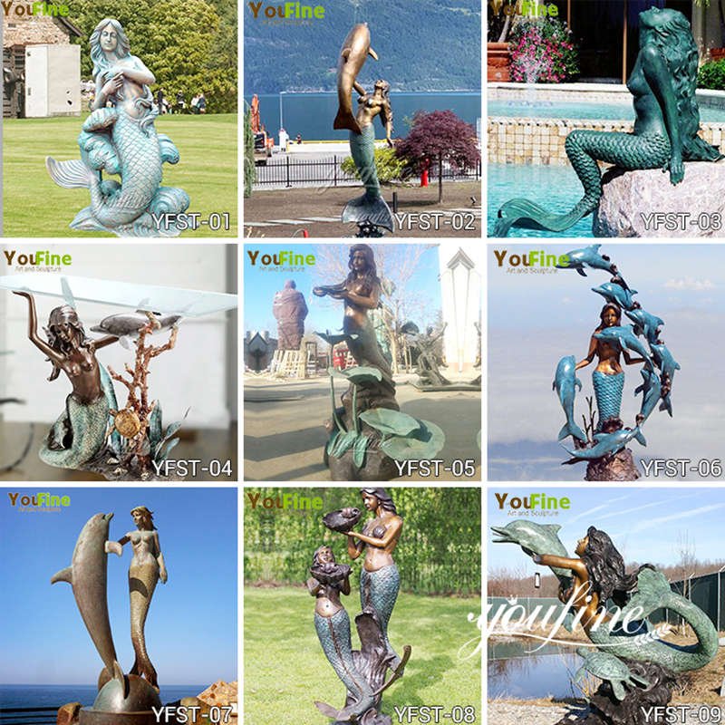 Bronze Mermaid Sculpture -YouFine Sculpture