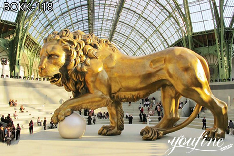 Large Bronze Gold Lion Statue for Grand Palais Replicas BOKK-118