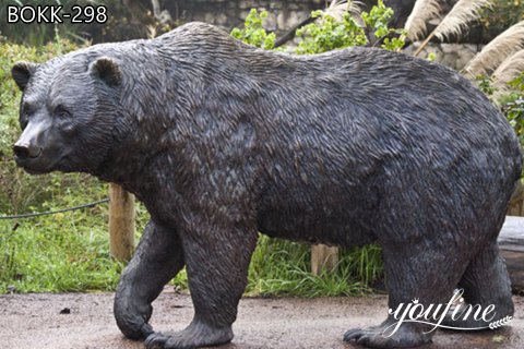 Realistic Bronze Bear Statue Outdoor Design for Sale BOKK-298