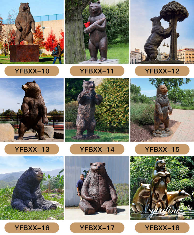 bronze bear statue -YouFine Sculpture