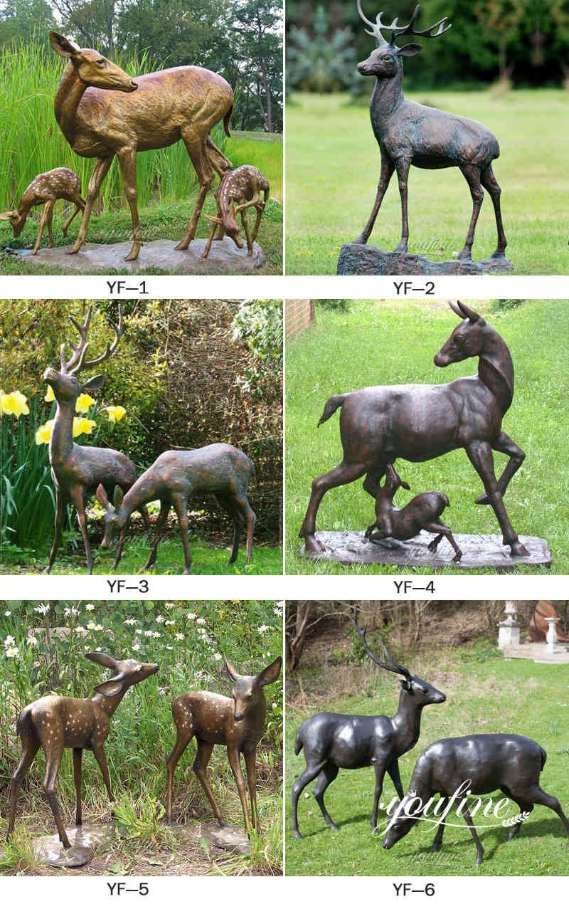 bronze deer statue for sale-YouFine Scupture