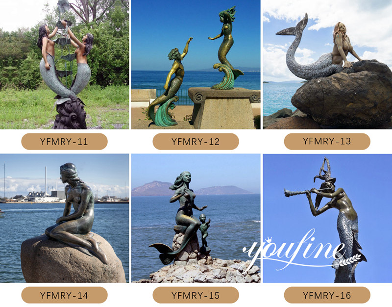 bronze mermaid statue for sale -YouFine Sculpture