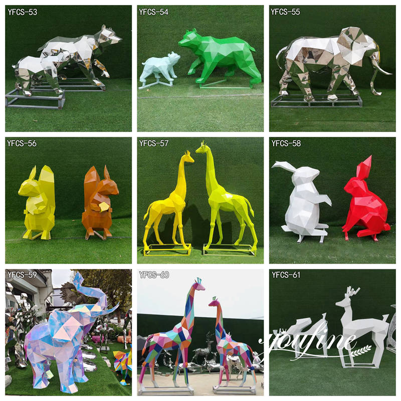 geometric animal sculpture-YouFine Sculpture