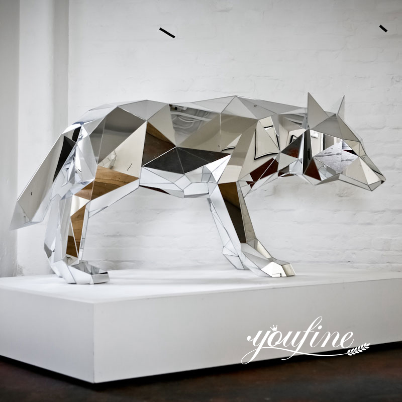 geometric wolf statue -YouFine Sculpture