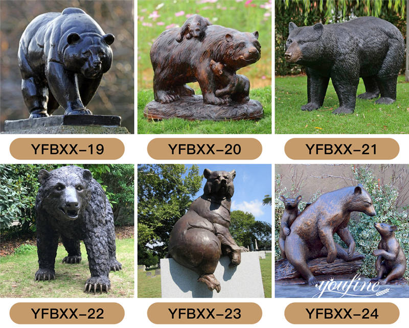 life size bronze bear statue -YouFine Sculpture