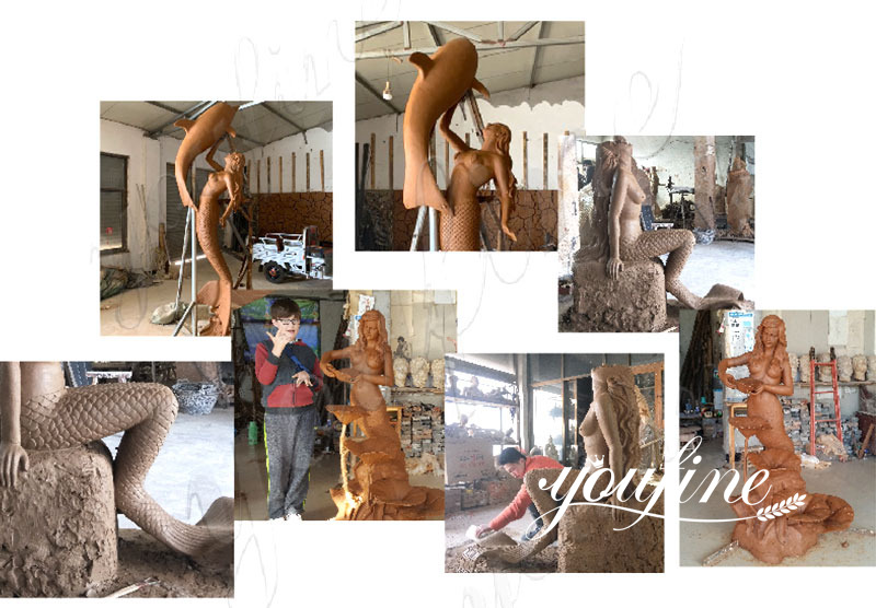 mermaid statue decor -YouFine Sculpture
