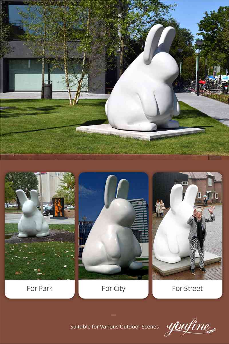 white rabbit sculpture - YouFine Sculpture (2)