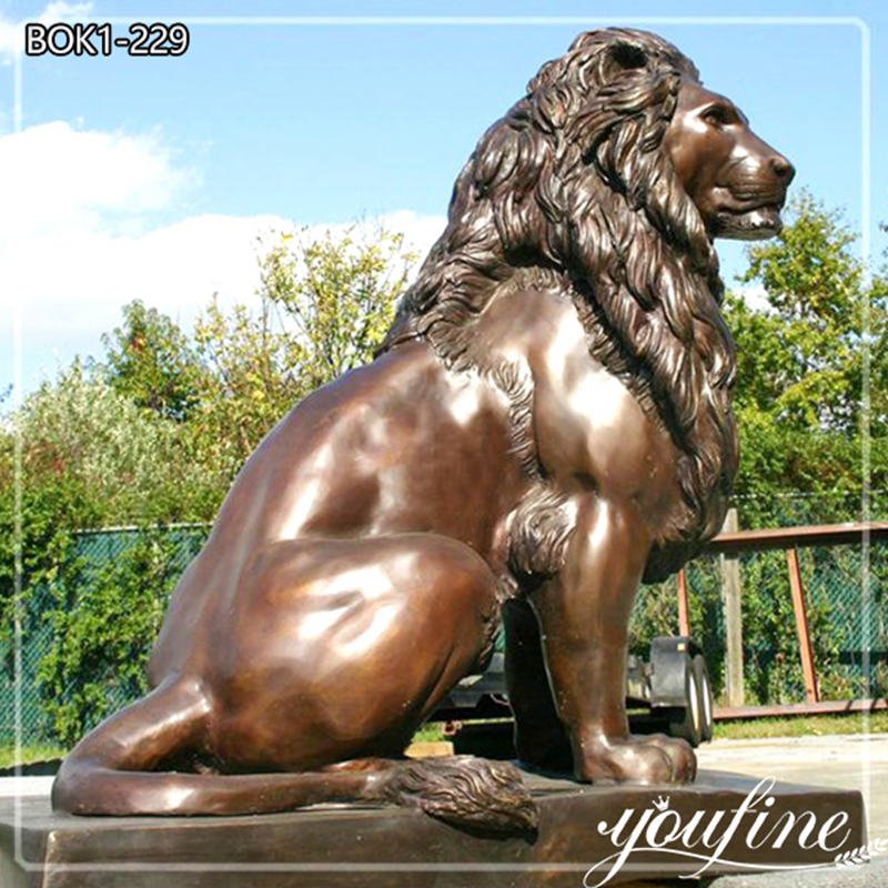 Large Bronze Lion Statue Outdoor Decor Manufacturer BOK1-229