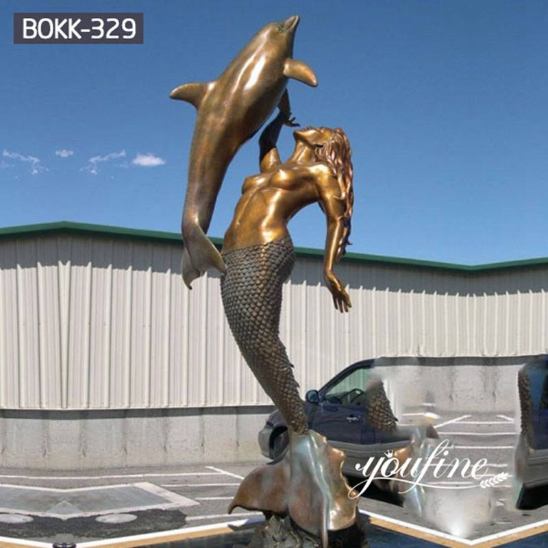 Life-size Bronze Mermaid Statue Outdoor Decoration Supplier BOKK-329