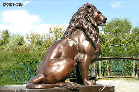 Large Bronze Lion Statue Outdoor Decor Manufacturer BOK1-229