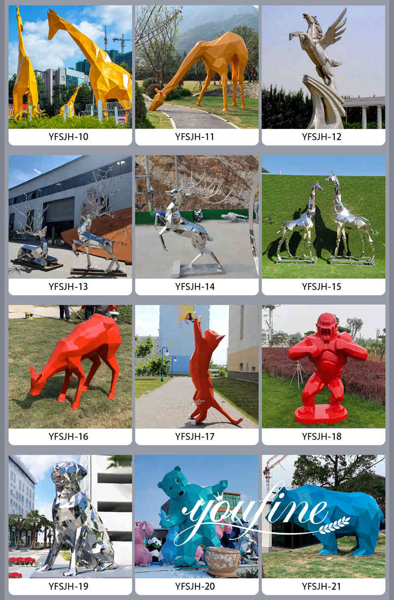 geometric animal sculpture -YouFine Sculpture