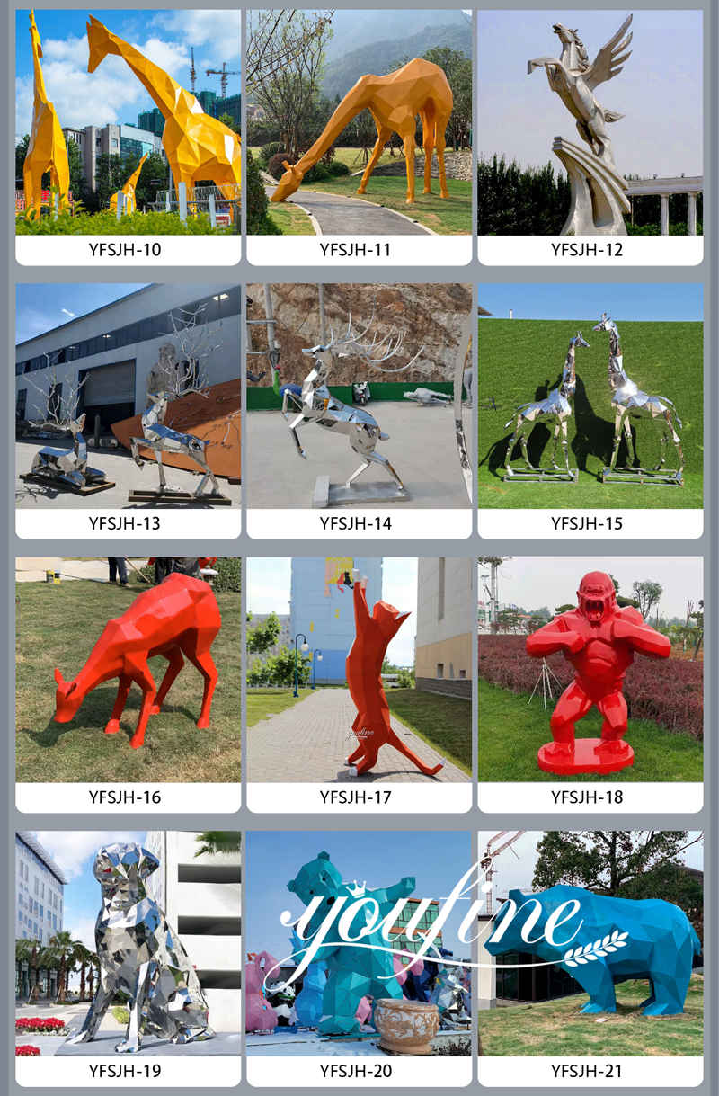 geometric animal sculpture -YouFine Sculpture