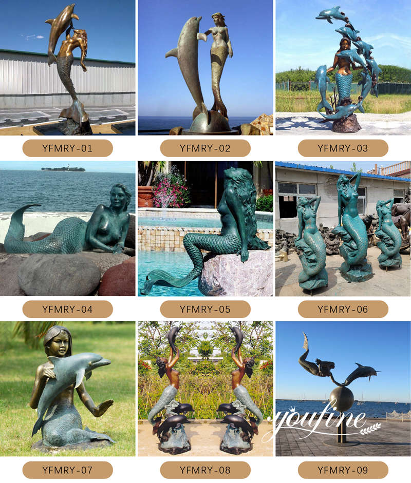 large outdoor mermaid statues -YouFine Sculpture