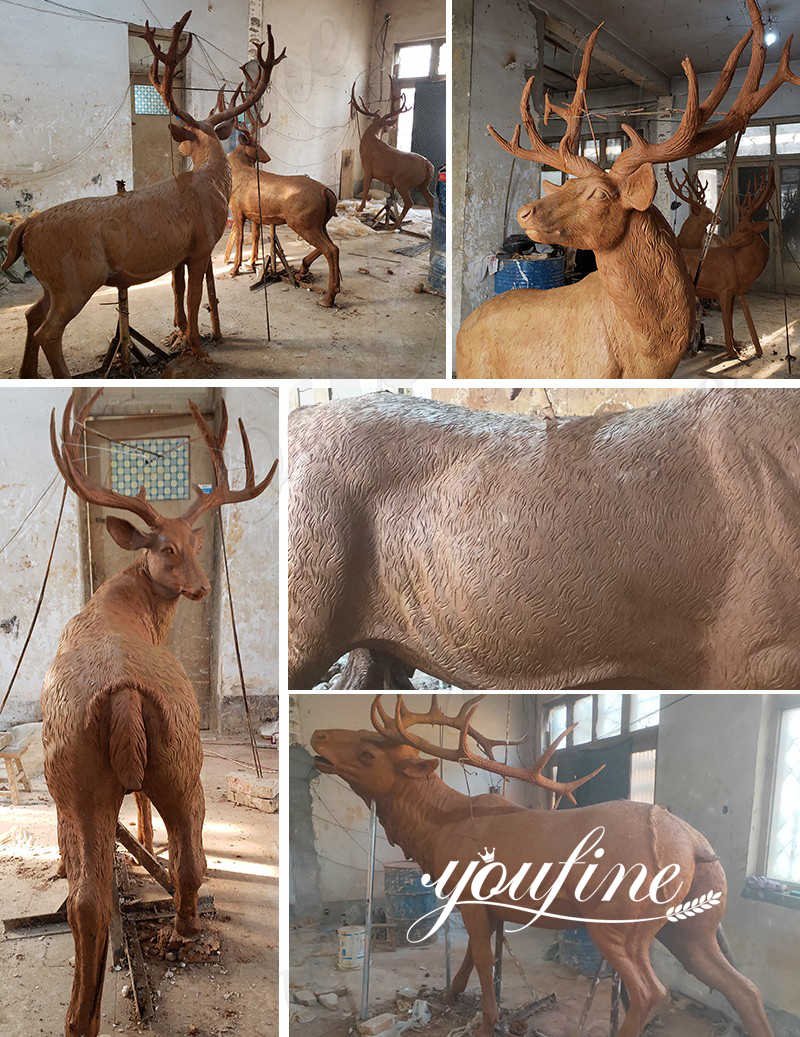 life size outdoor deer statues -YouFine Sculpture