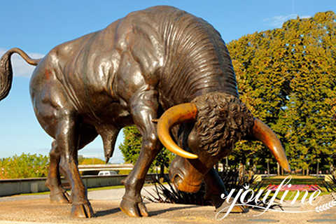 High Quality Bronze Life Size Bull Statue Outdoor Decor for Sale BOKK-365