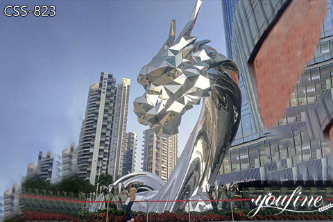 Large Stainless Steel Dragon Sculpture Outdoor Decor Supplier CSS-823