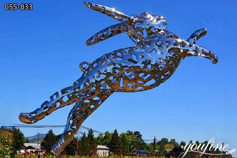 Large Stainless Steel Rabbit Sculpture for Garden Supplier CSS-833