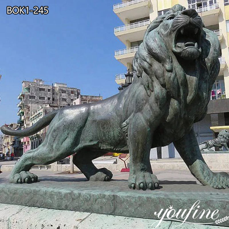 antique bronze lion statue -YouFine Sculpture