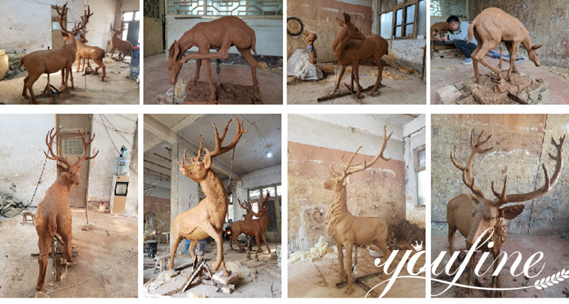 life size deer statues for sale -YouFine Sculpture