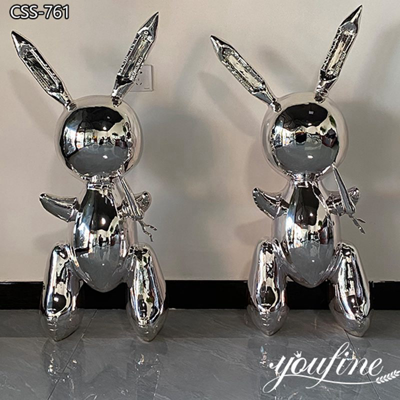 stainless steel rabbit sculpture -YouFine Sculpture