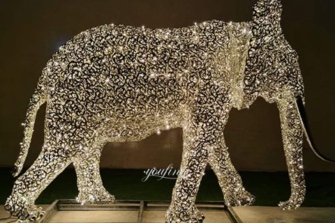 Modern Lighting Stainless Steel Elephant Sculpture for Sale CSS-474