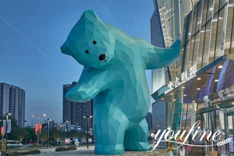 Stainless Steel Modern Bear Sculpture Supplier CSS-669